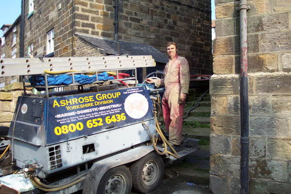 High Pressure Water jetting, surface cleaning, pressure washing services, yorkshire, uk