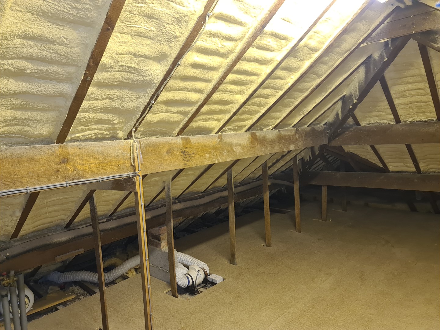 spray foam - loft decked out for our works